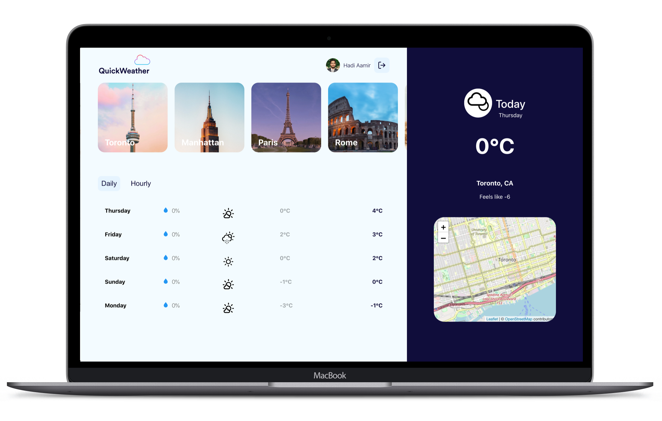 QuickWeather macbook preview
